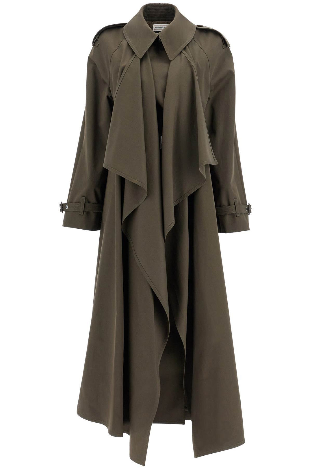 Clothing - Alexander Mcqueen Double - Breasted Trench Coat With Draped - 242527DCA000001 - 3040 - 40 - Ask Me Wear