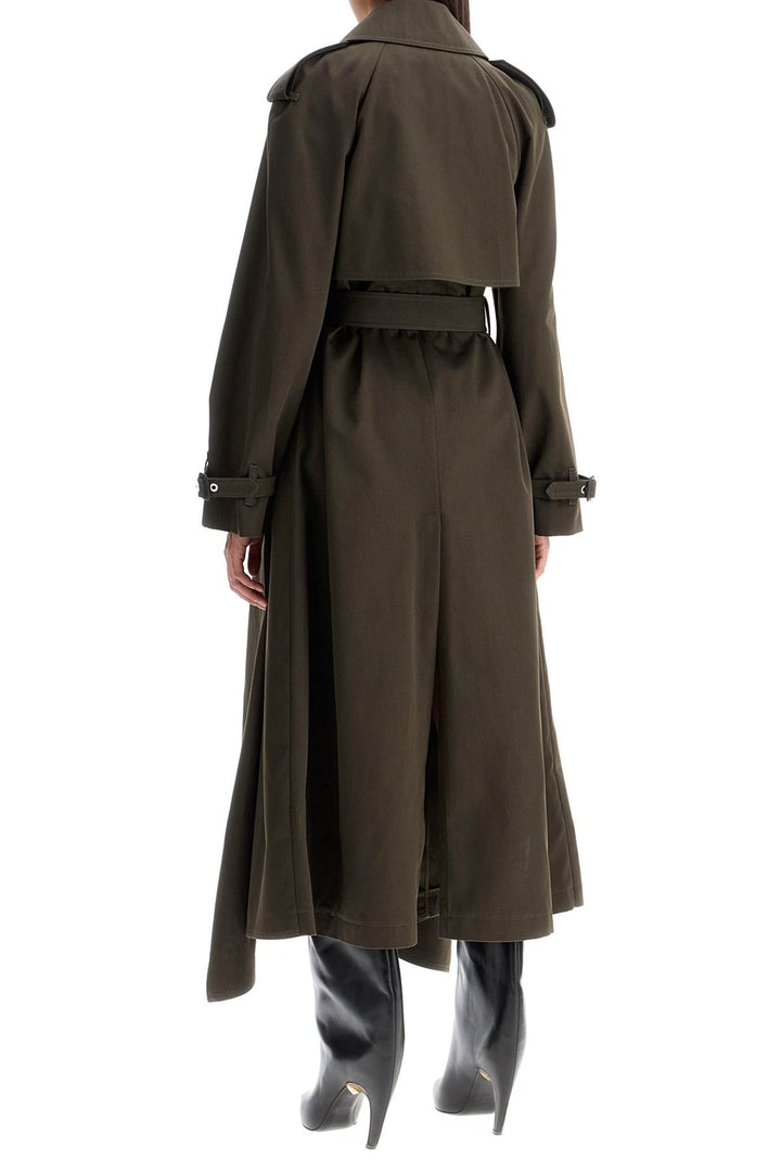 Clothing - Alexander Mcqueen Double - Breasted Trench Coat With Draped - 242527DCA000001 - 3040 - 40 - Ask Me Wear