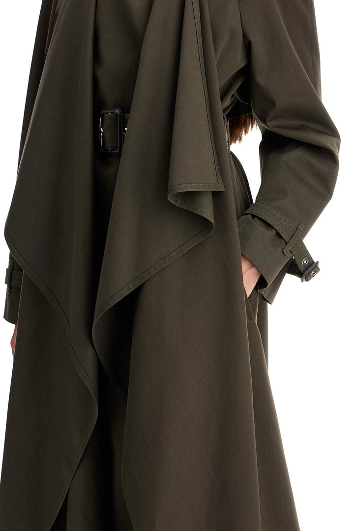 Clothing - Alexander Mcqueen Double - Breasted Trench Coat With Draped - 242527DCA000001 - 3040 - 40 - Ask Me Wear