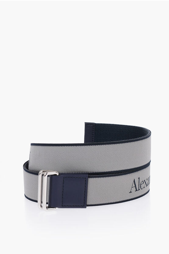 Accessories - Belts - Alexander McQueen Fabric Belt with Leather Details 40mm - 8108067447 - Ask Me Wear