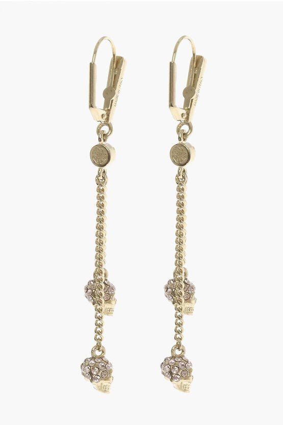 Earrings - Alexander McQueen Golden - Effect Earrings with Rhinestone - 8085950101 - Ask Me Wear