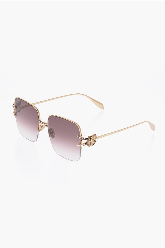 Accessories - Sunglasses - Alexander McQueen Gradient Lens Sunglasses with Rhinestone - 901612589503 - Ask Me Wear