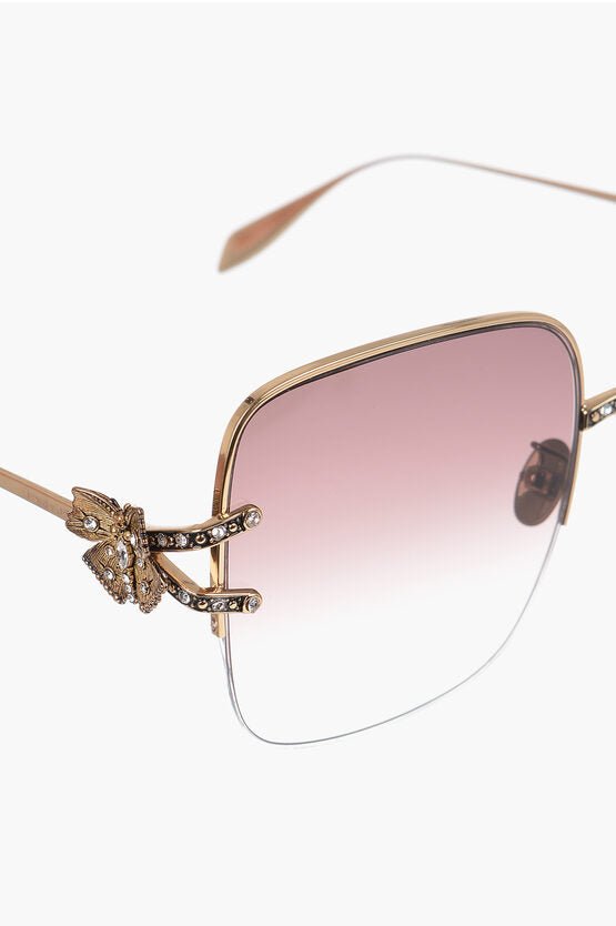 Accessories - Sunglasses - Alexander McQueen Gradient Lens Sunglasses with Rhinestone - 901612589503 - Ask Me Wear