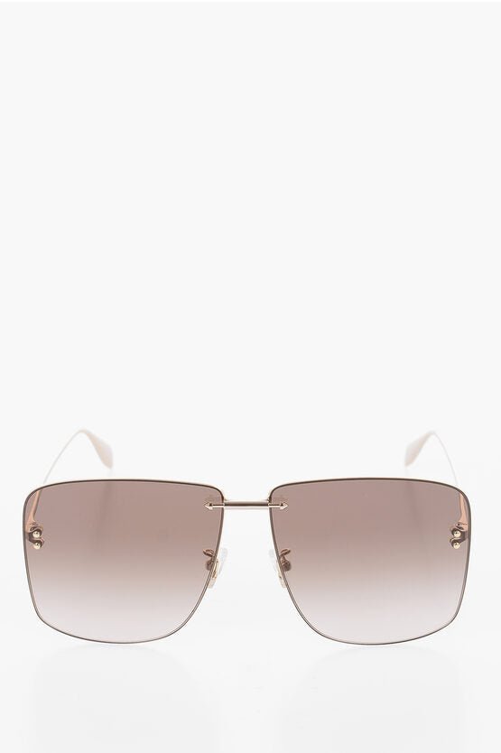 Accessories - Sunglasses - Alexander McQueen Gradient Sunglasses With Golden - Effect Frame - 900885263801 - Ask Me Wear