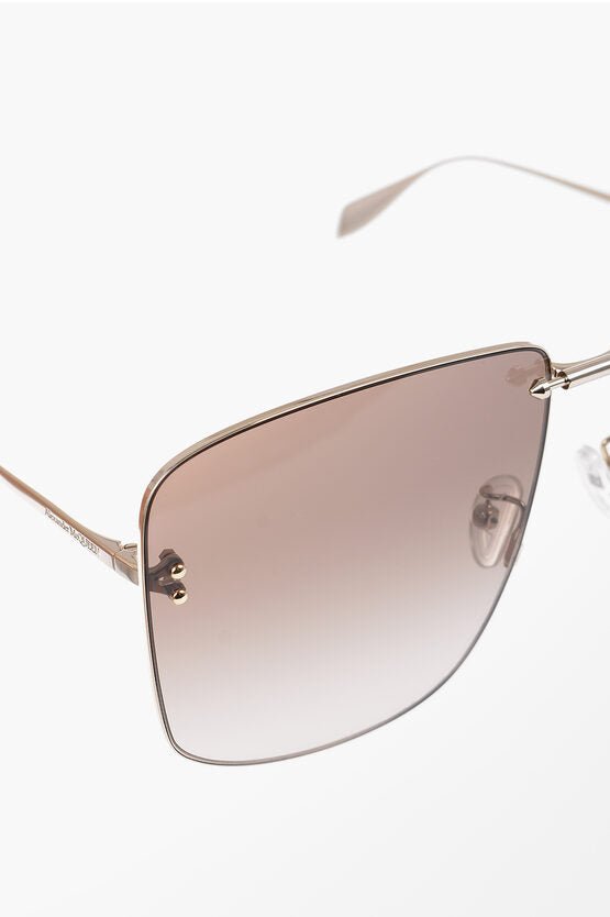 Accessories - Sunglasses - Alexander McQueen Gradient Sunglasses With Golden - Effect Frame - 900885263801 - Ask Me Wear