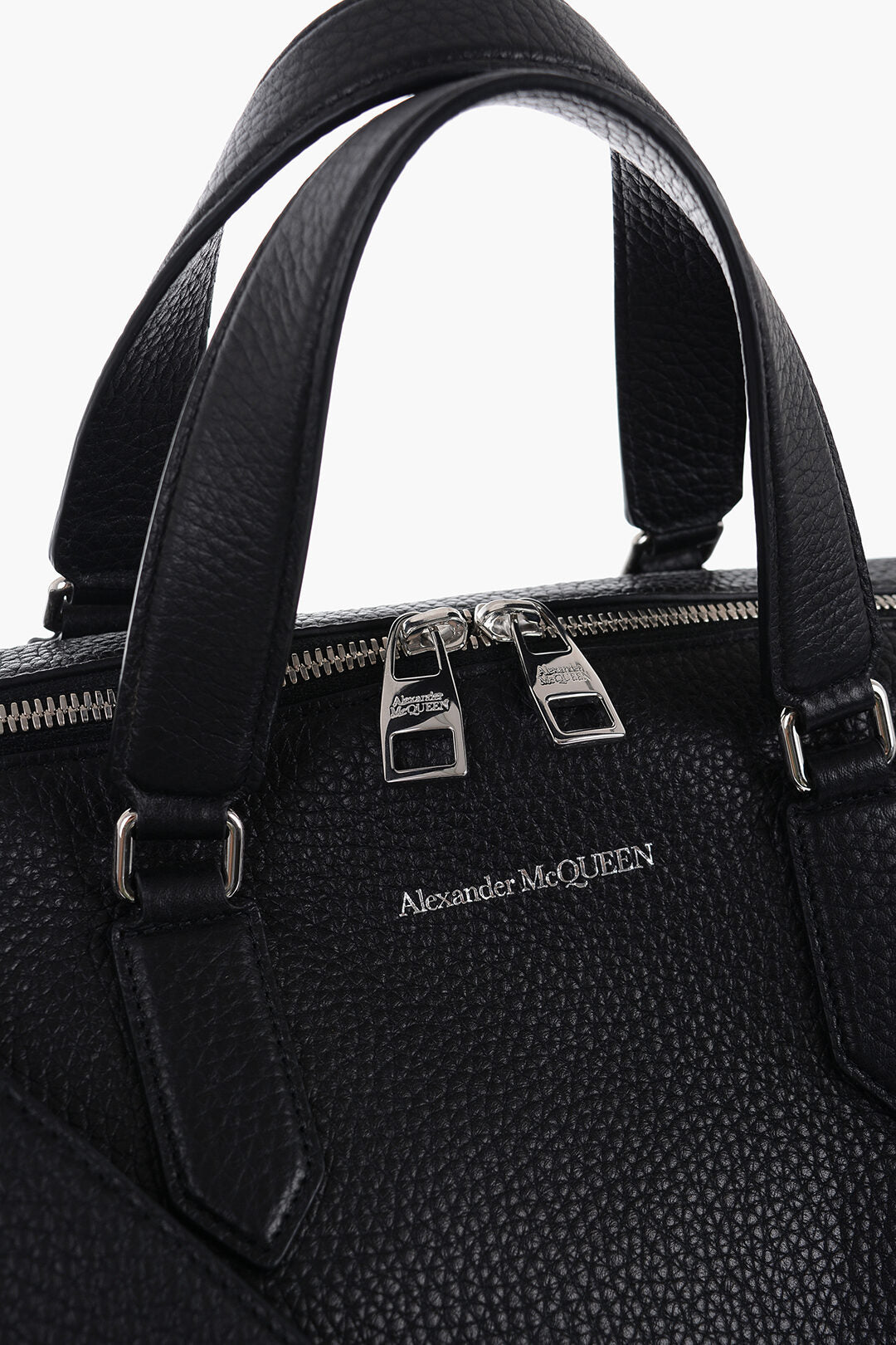 Bags - Alexander McQueen Grained Leather Duffle Bag with Removable Shoulder Strap - GC120240600727 - Ask Me Wear