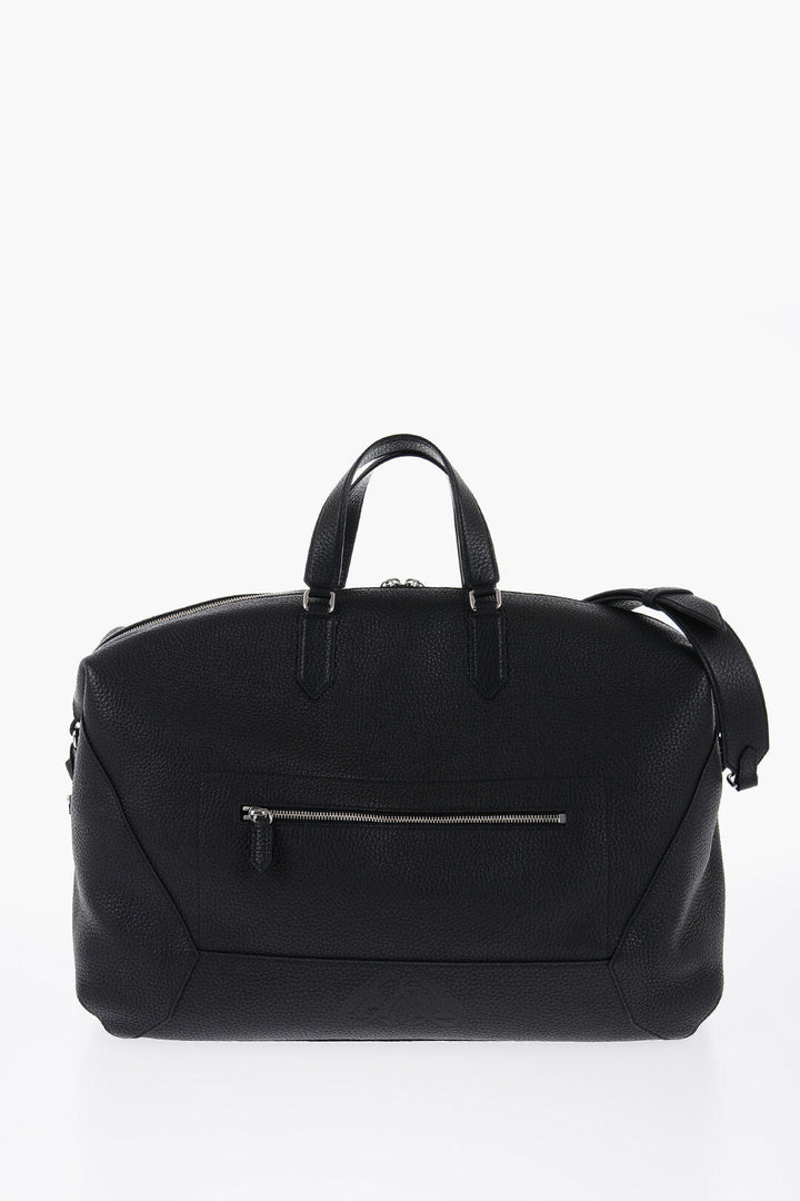 Bags - Alexander McQueen Grained Leather Duffle Bag with Removable Shoulder Strap - GC120240600727 - Ask Me Wear