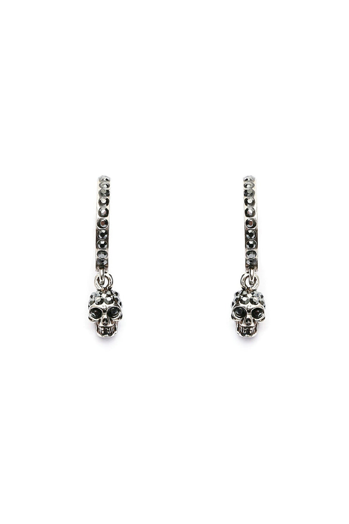 Earrings - Alexander Mcqueen Hoop Earrings With Skull Pendant - 242527AGL000003 - 1177J - os - Ask Me Wear