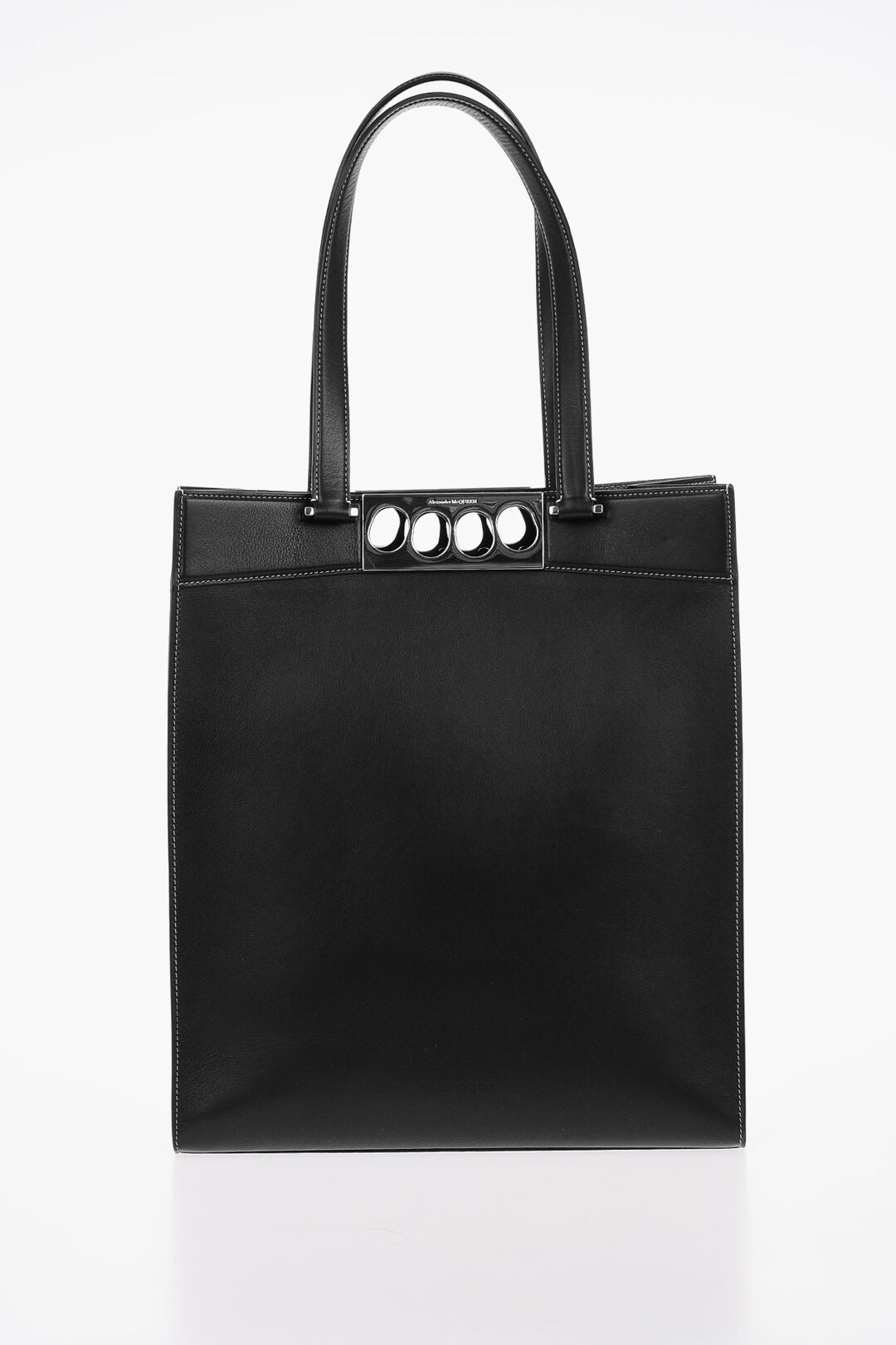 Other - Alexander McQueen Leather BRASS KNUCKLES Tote Bag with Visible Stitchings - GC120220700213 - Ask Me Wear