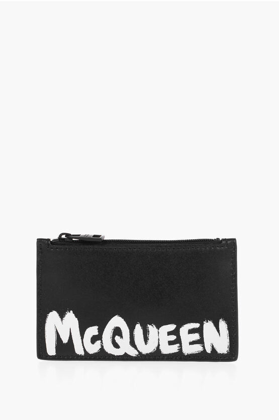 Accessories - Wallets & Card Holders - Alexander McQueen Leather Coin Holder With Logo - GC120240600374 - Ask Me Wear