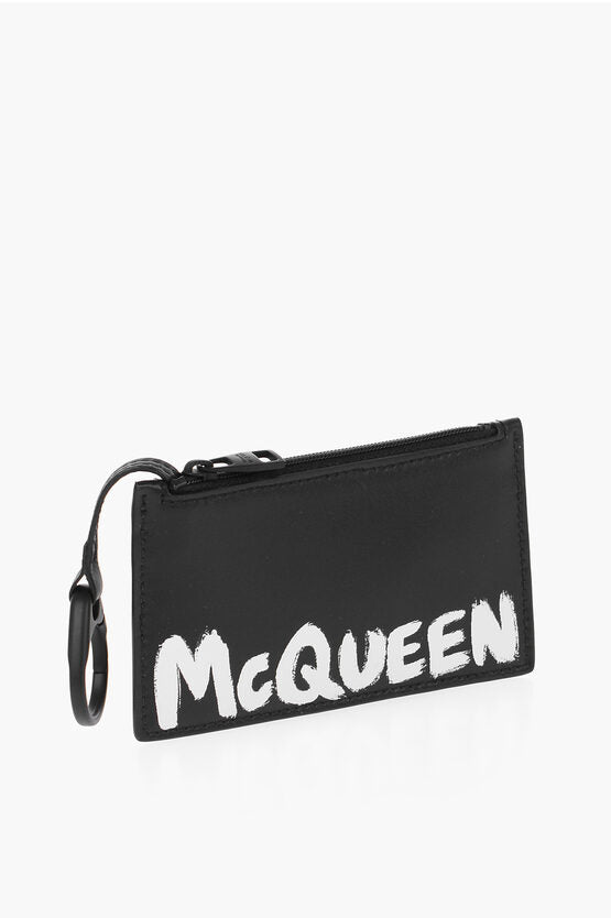 Accessories - Wallets & Card Holders - Alexander McQueen Leather Coin Holder With Logo - GC120240600374 - Ask Me Wear