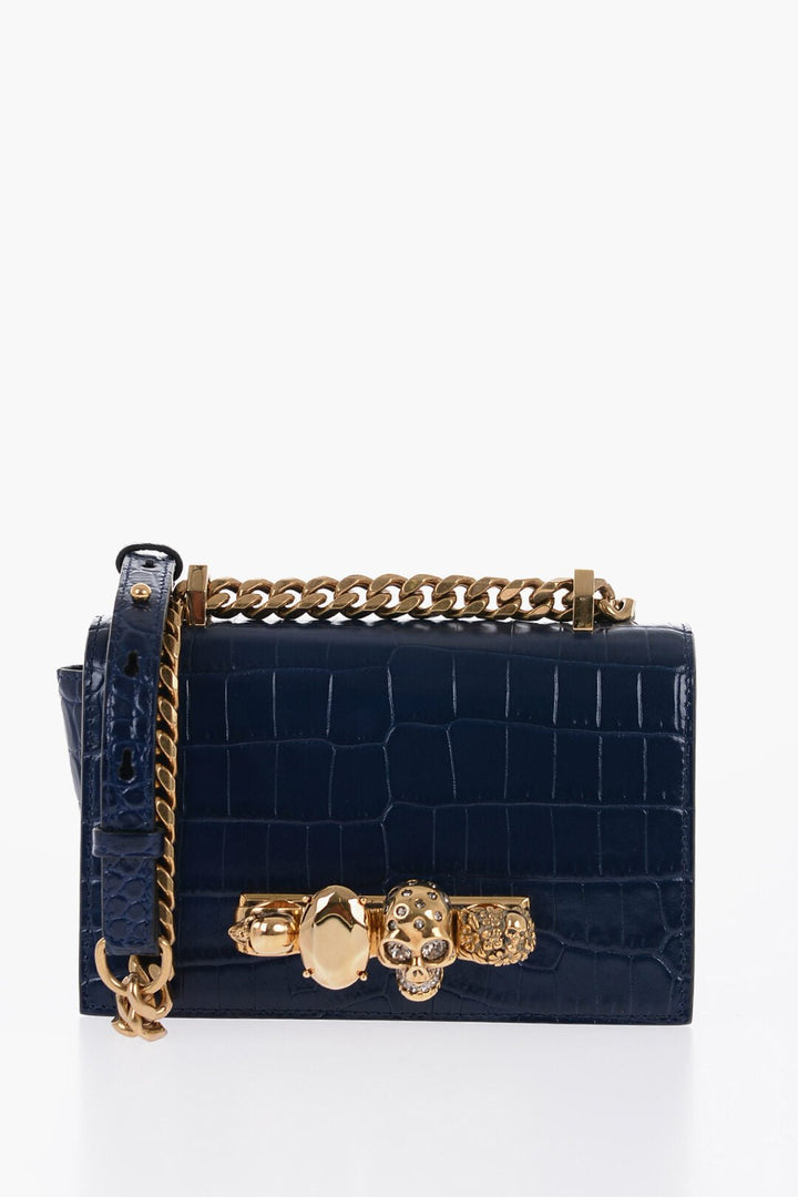 Other - Alexander McQueen Leather Croco - Effect Bag with Ring Application - 901482419759 - Ask Me Wear