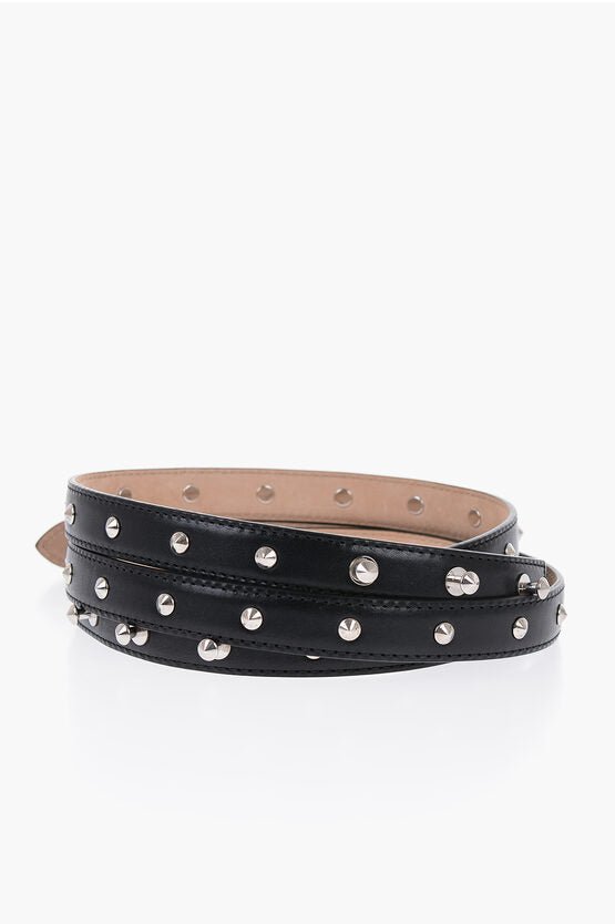 Alexander McQueen - Other - Alexander McQueen Leather Double Belt with Studs 45mm 85 Belts - GC120240600348 - Ask Me Wear