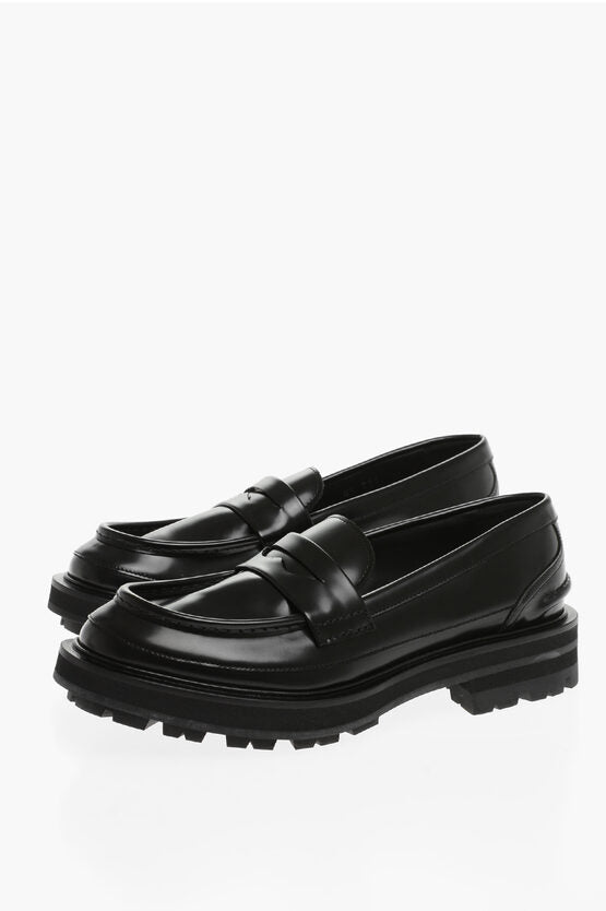 Shoes - Alexander McQueen Leather Loafers With Tank Sole - 8128647644 - Ask Me Wear