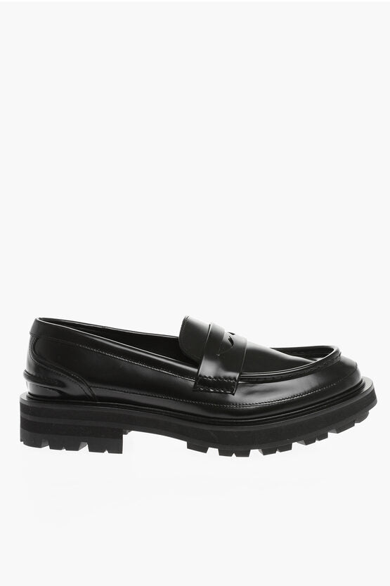 Shoes - Alexander McQueen Leather Loafers With Tank Sole - 8128647644 - Ask Me Wear