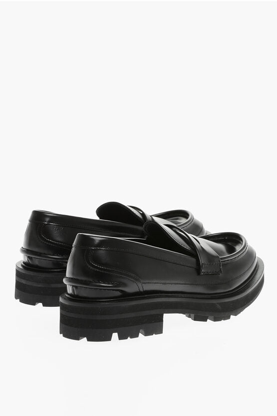 Shoes - Alexander McQueen Leather Loafers With Tank Sole - 8128647644 - Ask Me Wear