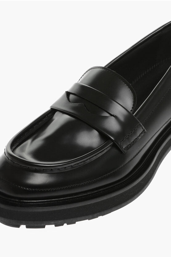 Shoes - Alexander McQueen Leather Loafers With Tank Sole - 8128647644 - Ask Me Wear