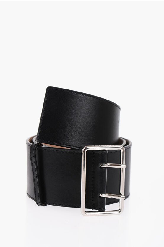 Accessories - Belts - Alexander McQueen Leather Maxi Belt 60mm - 8096476150 - Ask Me Wear