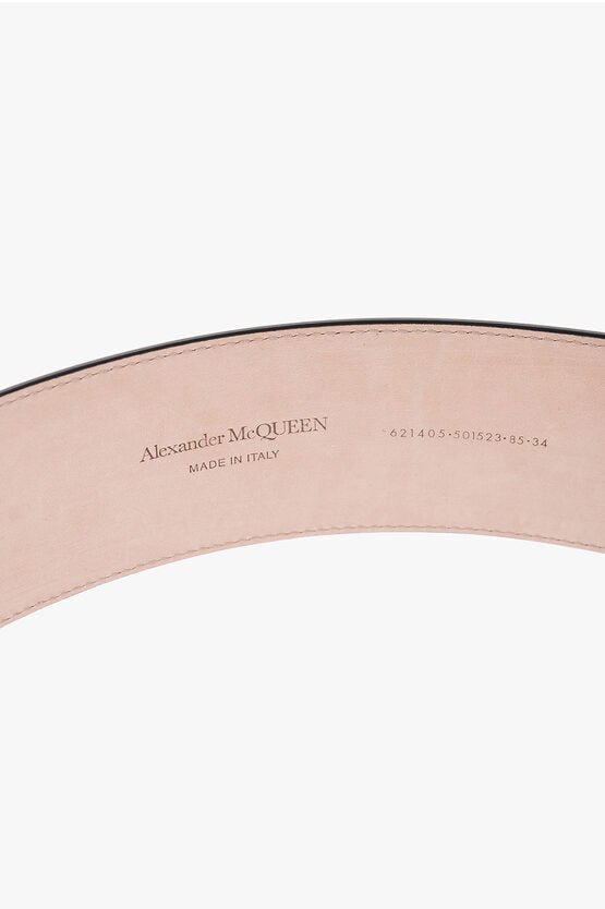 Accessories - Belts - Alexander McQueen Leather Maxi Belt 60mm - 8096476150 - Ask Me Wear