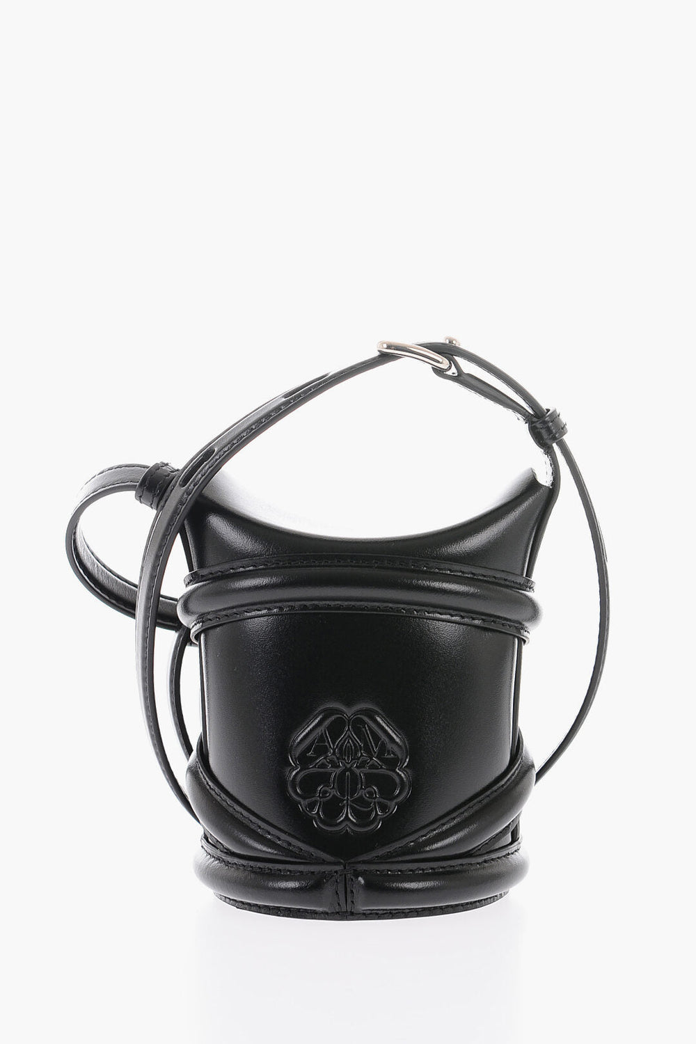 Other - Alexander McQueen Leather THE CURVE Crossbody Mini Bag with Logo - 8102746229 - Ask Me Wear