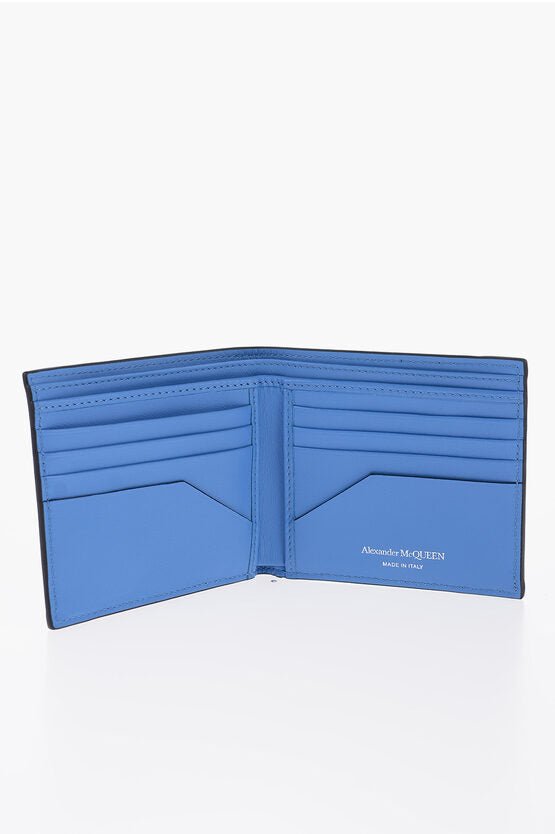 Accessories - Wallets & Card Holders - Alexander McQueen Leather Wallet with Contrasting Inner - 8112278916 - Ask Me Wear