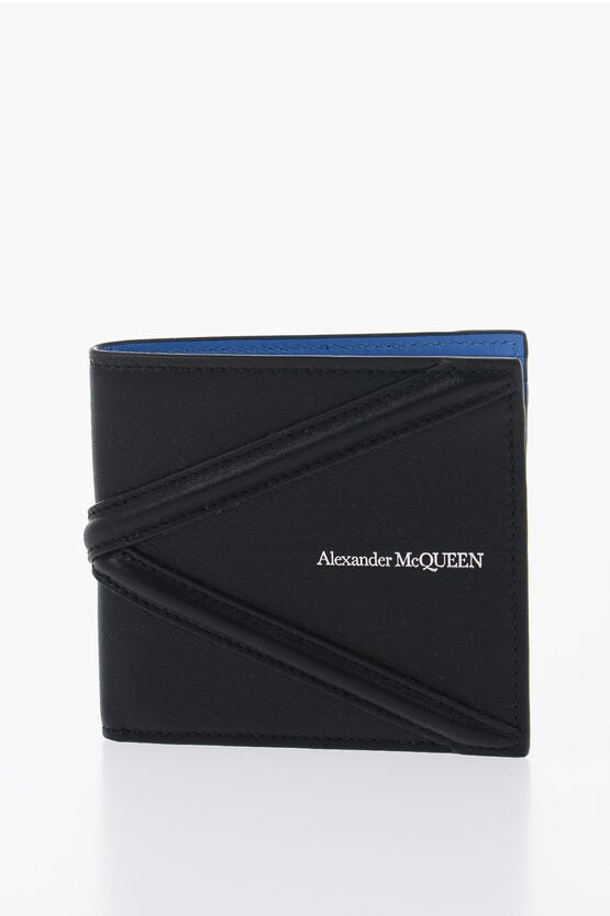 Accessories - Wallets & Card Holders - Alexander McQueen Leather Wallet with Contrasting Inner - 8112278916 - Ask Me Wear