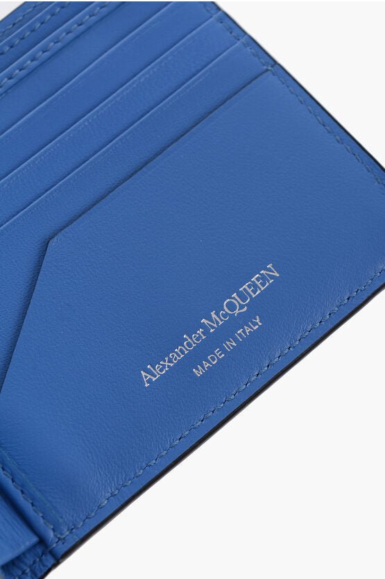 Accessories - Wallets & Card Holders - Alexander McQueen Leather Wallet with Contrasting Inner - 8112278916 - Ask Me Wear