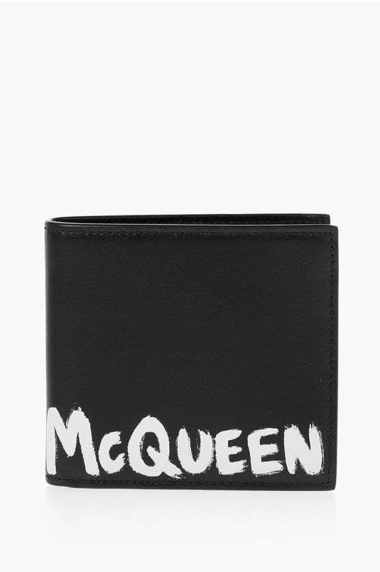 Accessories - Wallets & Card Holders - Alexander McQueen Leather Wallet with Logo - GC120240600371 - Ask Me Wear