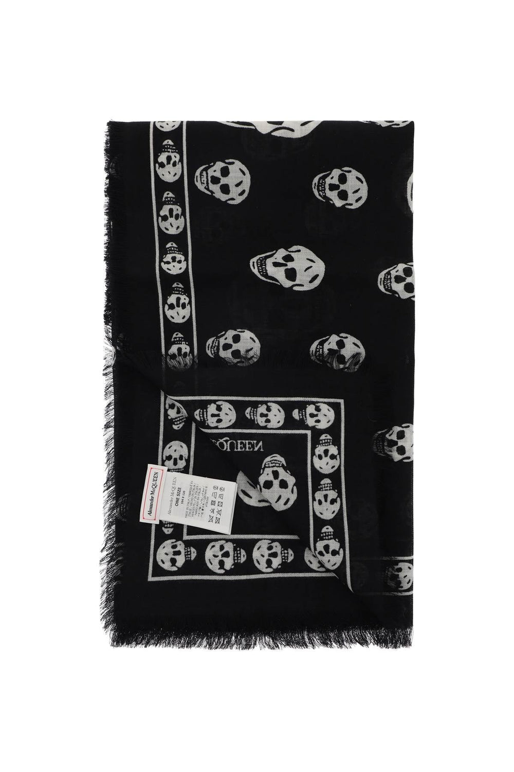 Other - Alexander Mcqueen Light Wool Skull Scarf - 241527AFO000001 - 1078 - os - Ask Me Wear