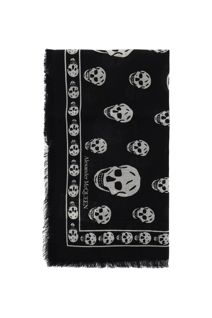 Other - Alexander Mcqueen Light Wool Skull Scarf - 241527AFO000001 - 1078 - os - Ask Me Wear