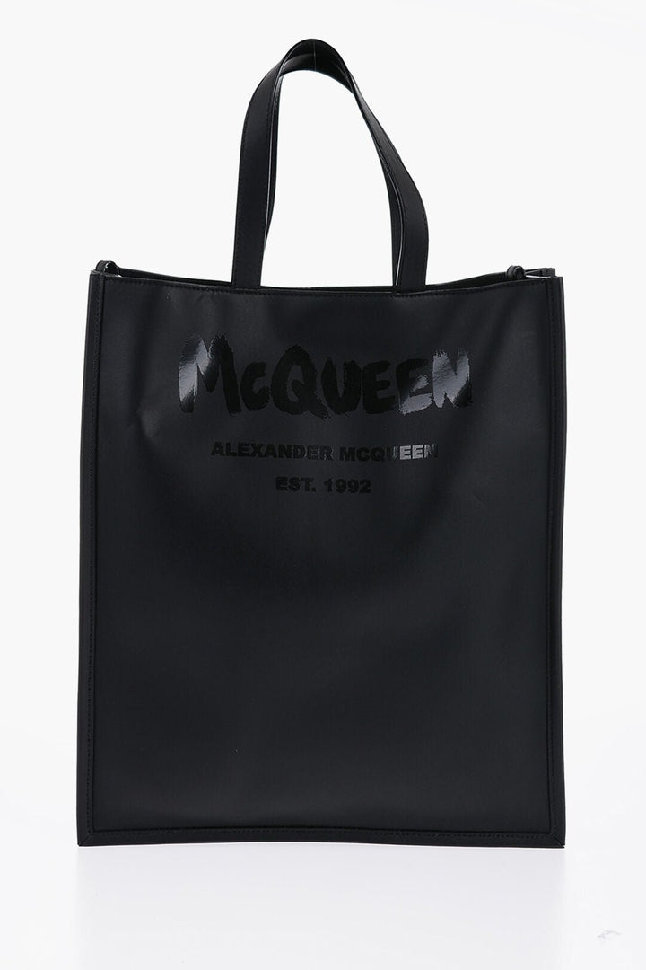 Other - Alexander McQueen Logoed Leather Tote Bag with Shoulder Strap - 901632873117 - Ask Me Wear