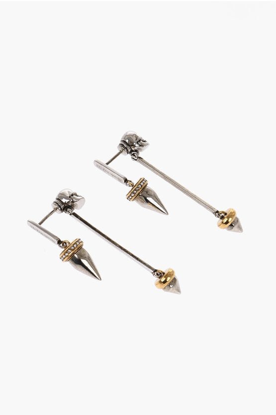 Earrings - Alexander McQueen Metal PUNK STUD Earrings with Pendant - 8110628880 - Ask Me Wear