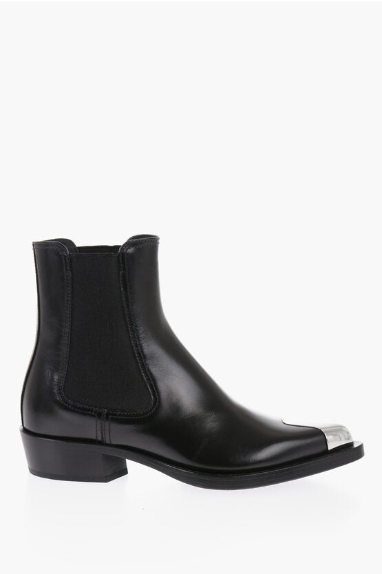 Shoes - Alexander McQueen Pointed LeatherChelsea Boots - 8110627972 - Ask Me Wear