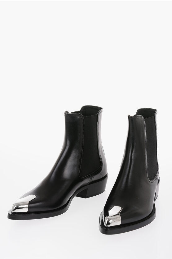 Shoes - Alexander McQueen Pointed LeatherChelsea Boots - 8110627972 - Ask Me Wear