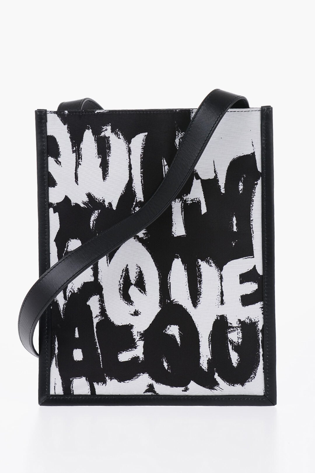 Other - Alexander McQueen Printed Fabric Flat Bag with Leather Detail - 901968416978 - Ask Me Wear