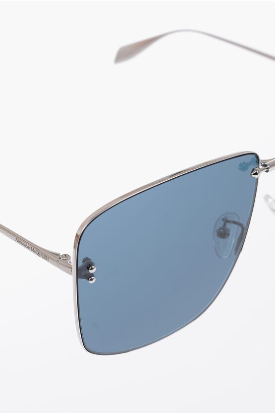 Accessories - Sunglasses - Alexander McQueen Rectangular Frame Sunglasses with Gradient Lens - 001386914786 - Ask Me Wear