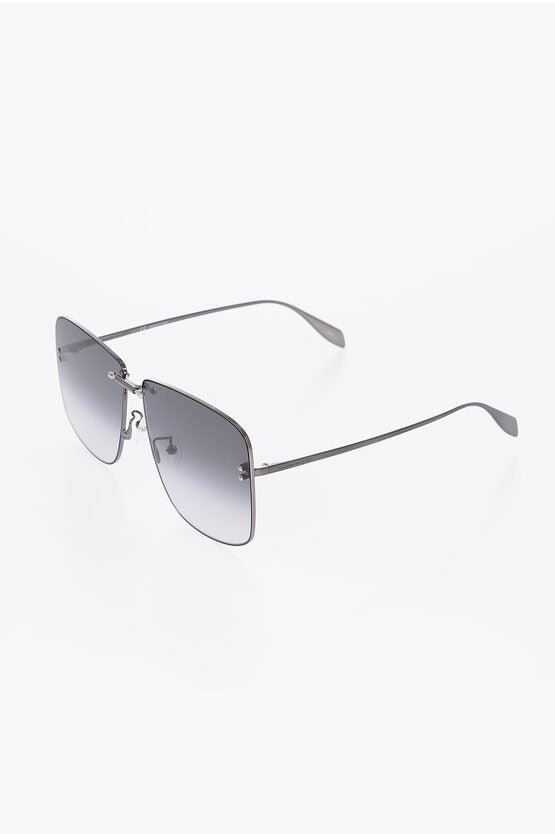 Accessories - Sunglasses - Alexander McQueen Rectangular Frame Sunglasses with Gradient Lens - 901275633281 - Ask Me Wear