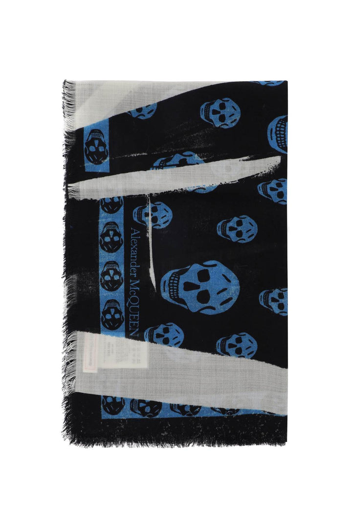 Clothing - Alexander Mcqueen Slashed Skull Scarf - 241527AFO000003 - 1046L - os - Ask Me Wear