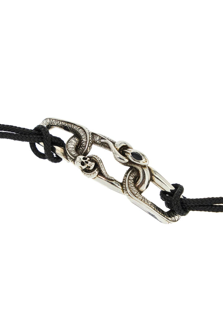 Bracelets - Alexander Mcqueen "snake And Skull Bracelet With Intricate - 242527FBG000001 - 1011J - m - Ask Me Wear