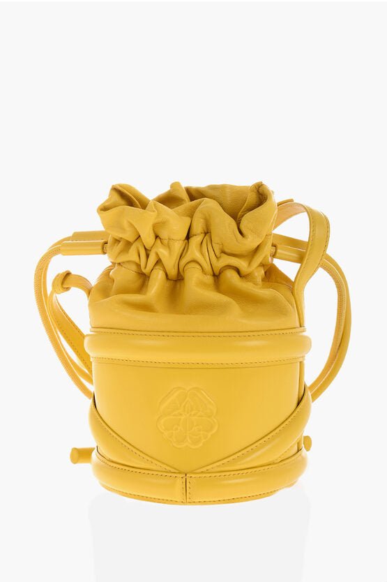 Rings - Alexander McQueen SOFT CURVE Bucket Bag with Drawstring - 900746208053 - Ask Me Wear