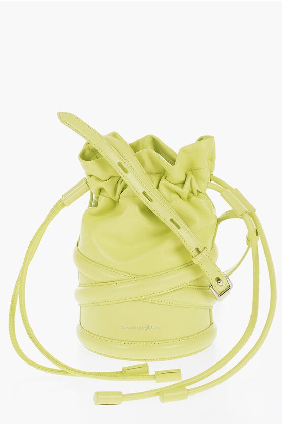 Rings - Alexander McQueen SOFT CURVE Bucket Bag with Drawstring - 901619193449 - Ask Me Wear