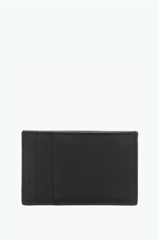 Accessories - Wallets & Card Holders - Alexander McQueen Solid Color Leather Card Holder with Printed Logo - 2000025733202 - Ask Me Wear