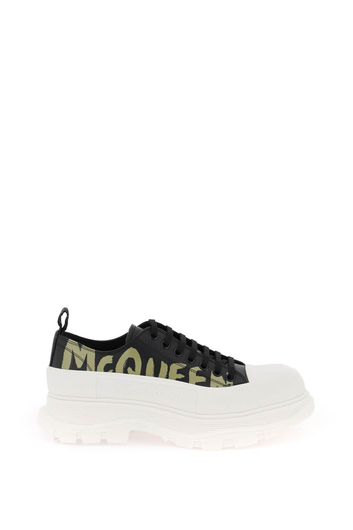 Shoes - Alexander Mcqueen Tread Slick Sneakers With Graffiti Logo - 241527LCX000001 - 1680 - 40 - Ask Me Wear