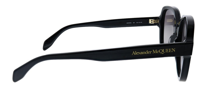Alexander McQueenSunglasses - Alexander McQueen AM 300S 001 Square Acetate Black Sunglasses with Grey Gradient Lens - AM_300S_001 - Ask Me Wear