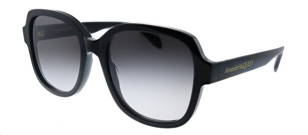 Alexander McQueenSunglasses - Alexander McQueen AM 300S 001 Square Acetate Black Sunglasses with Grey Gradient Lens - AM_300S_001 - Ask Me Wear