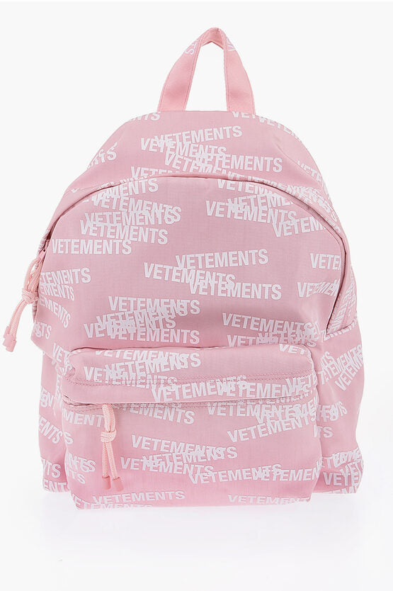 Vetements All-Over Logo Printed Nylon Backpack