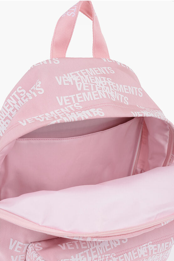 Vetements All-Over Logo Printed Nylon Backpack