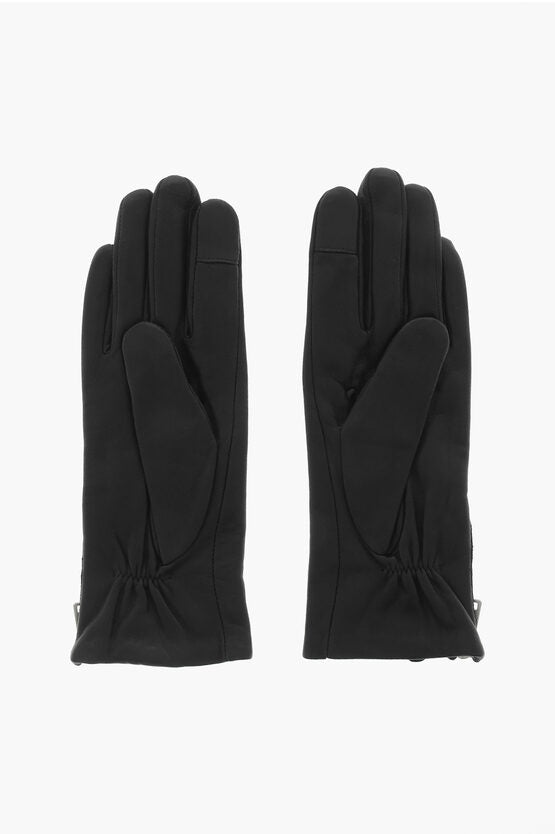 Accessories - Gloves - AllSaints Leather Glovers with Side Zip - 1200122254315 - Ask Me Wear