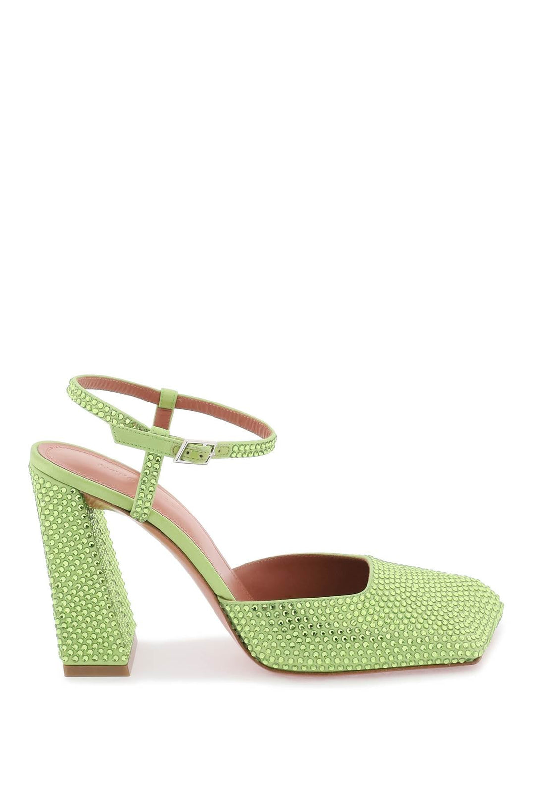 Shoes - Amina Muaddi Charlotte Pumps With Crystals - 241729NDE000010 - LIME - 38 - Ask Me Wear