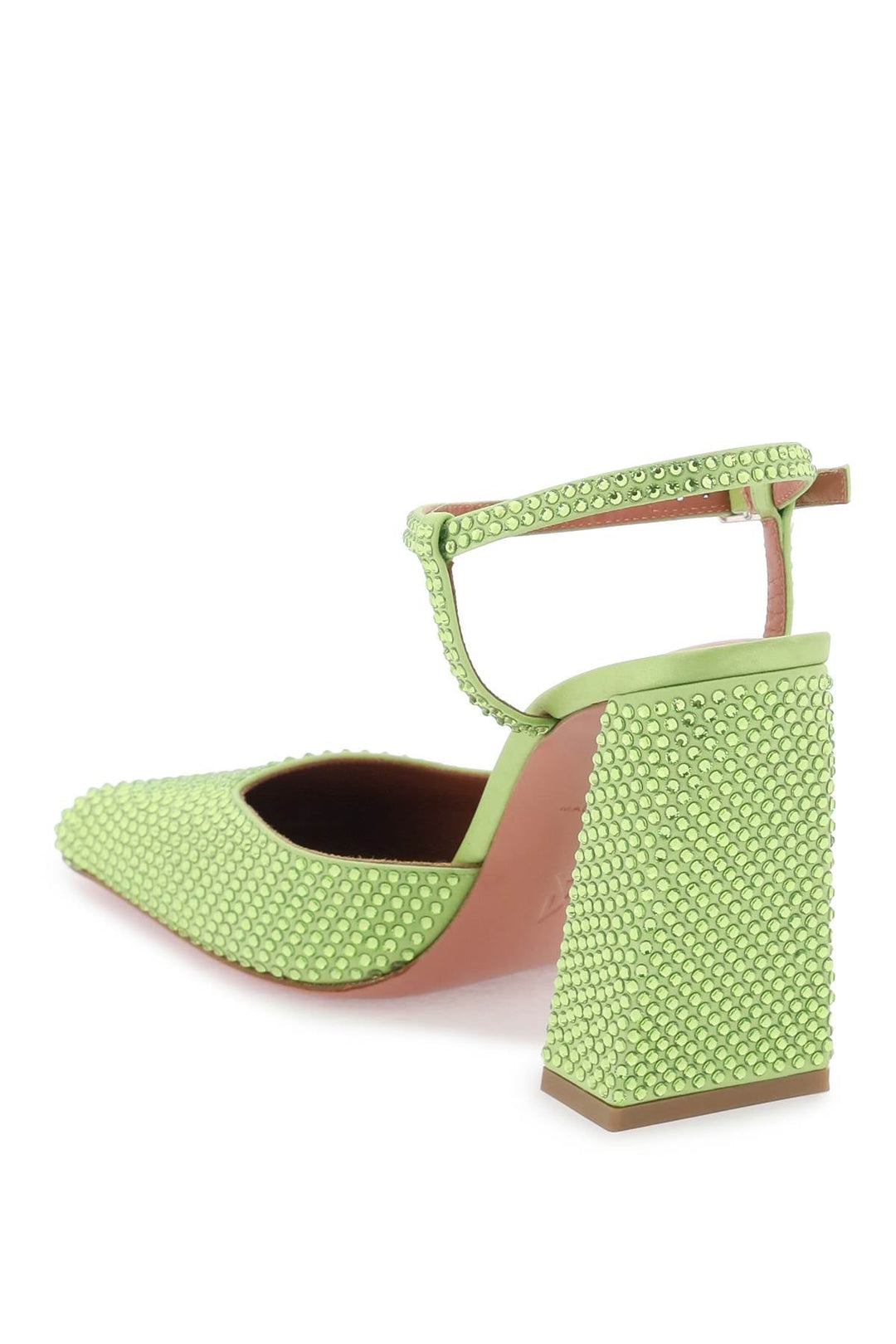 Shoes - Amina Muaddi Charlotte Pumps With Crystals - 241729NDE000010 - LIME - 38 - Ask Me Wear